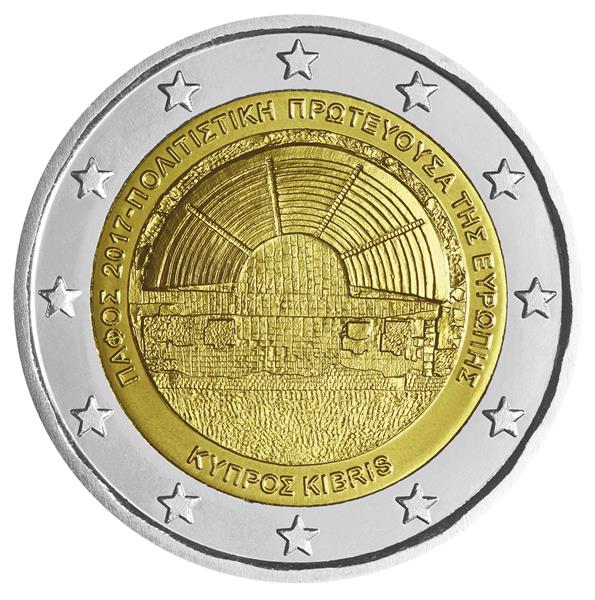 Grote foto cyprus 2 euro 2017 paphos proof verzamelen munten overige