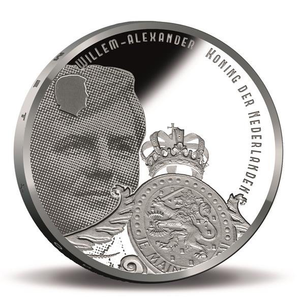 Grote foto nederland 5 euro 2017 stelling van amsterdam zilver proof verzamelen munten overige