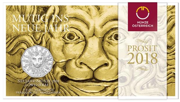 Grote foto oostenrijk 5 euro 2018 leeuwenkracht zilver bu verzamelen munten overige