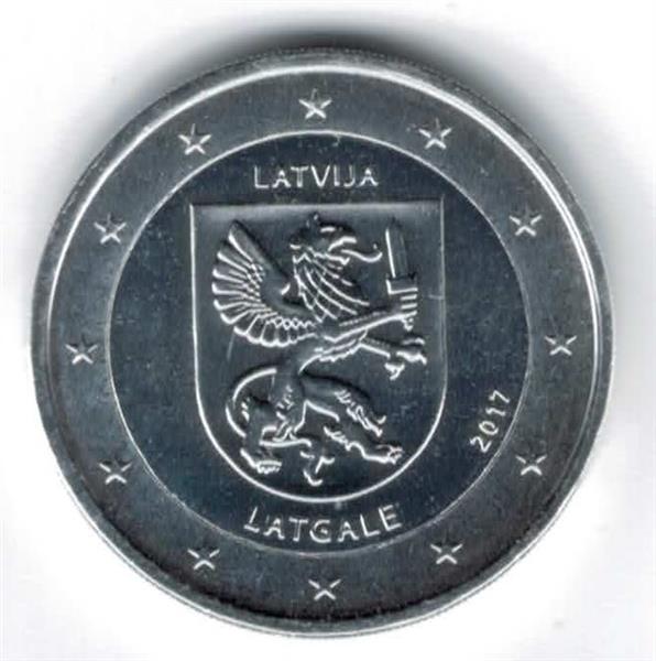 Grote foto letland 2 euro 2017 letgallen verzilverd verzamelen munten overige