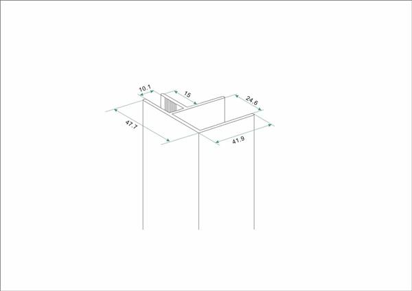 Grote foto hoekprofiel voor nisdeur profiel met zijwand 10mm doe het zelf en verbouw sanitair