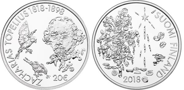Grote foto finland 20 euro 2018 topelius verzamelen munten overige