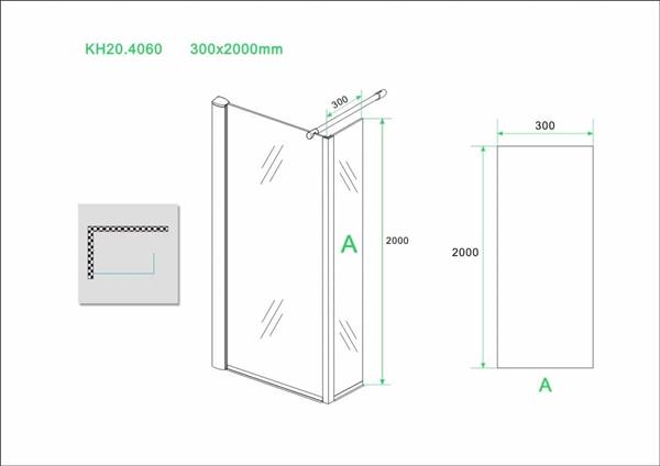 Grote foto eco zijwand met hoekprofiel 300x2000 8 mm nano doe het zelf en verbouw sanitair