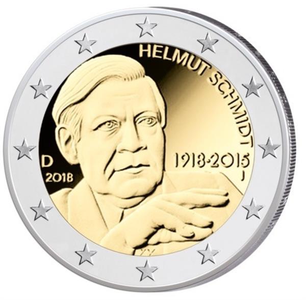 Grote foto duitsland 2 euro 2018 helmut schmidt 5 verzamelen munten overige