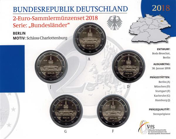Grote foto duitsland 2 euro 2018 coincard charlottenburg bu verzamelen munten overige