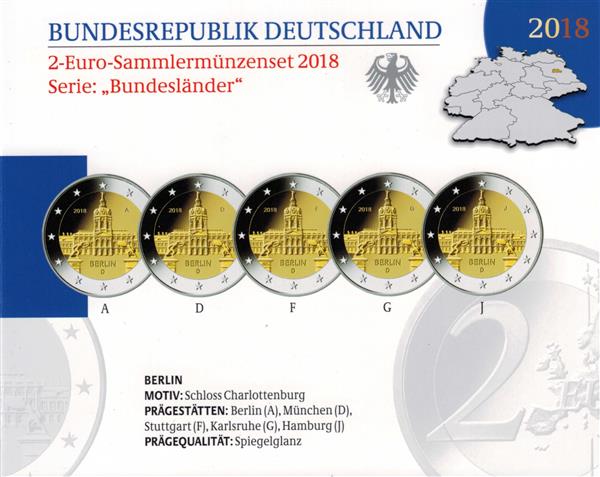 Grote foto duitsland 2 euro 2018 charlottenburg proof verzamelen munten overige