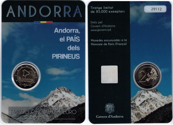 Grote foto andorra 2 euro 2017 pyrenee n land verzamelen munten overige