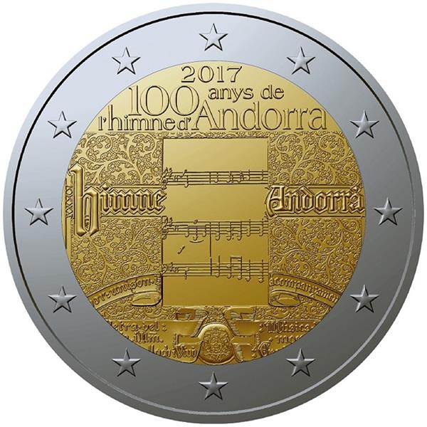 Grote foto andorra 2 euro 2017 100 jaar volkslied verzamelen munten overige