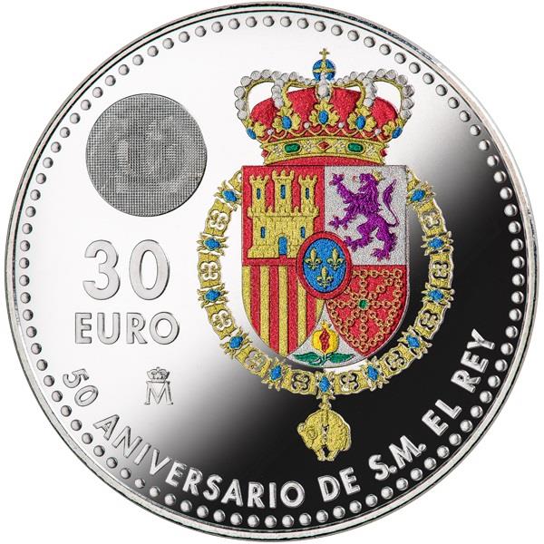 Grote foto spanje 30 euro 2018 felipe 50 jaar verzamelen munten overige