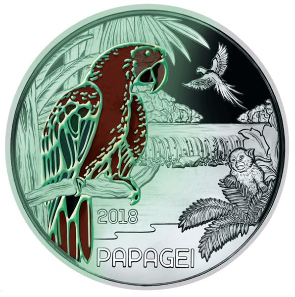Grote foto oostenrijk 3 euro 2018 papegaai verzamelen munten overige
