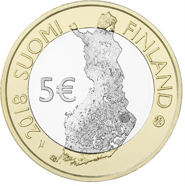 Grote foto finland 5 euro 2018 koli nationaal park verzamelen munten overige