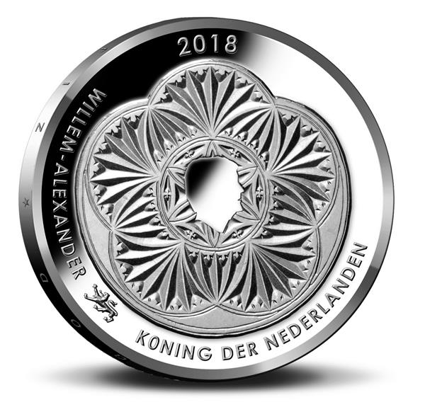 Grote foto nederland 5 euro 2018 leeuwarden zilver proof verzamelen munten overige