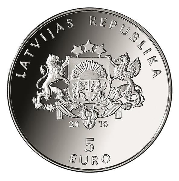 Grote foto letland 5 euro 2018 mijn letland verzamelen munten overige