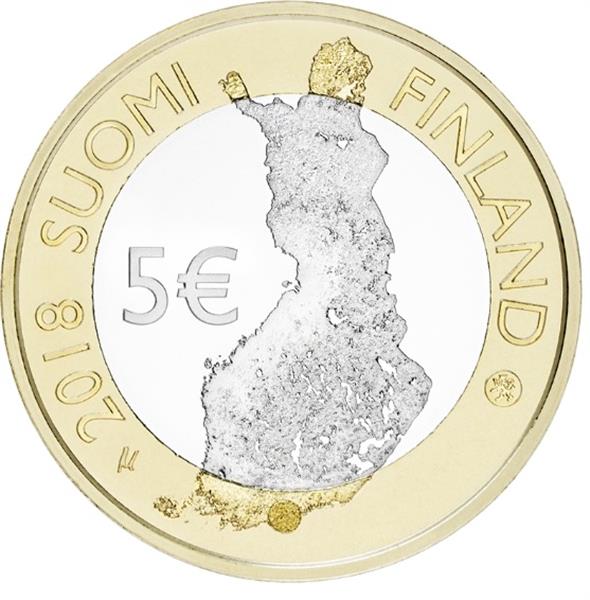 Grote foto finland 5 euro 2018 haven helsinki unc verzamelen munten overige