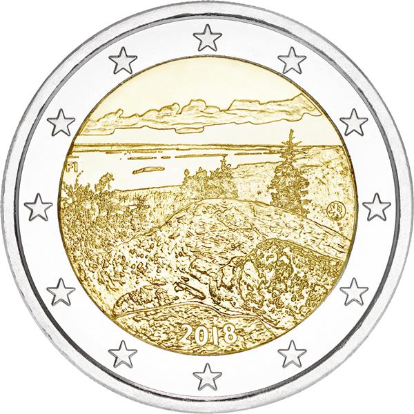 Grote foto finland 2 euro 2018 koli nationaal park verzamelen munten overige
