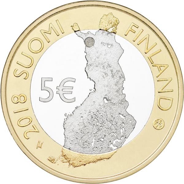 Grote foto finland 5 euro 2018 pallastunturi verzamelen munten overige