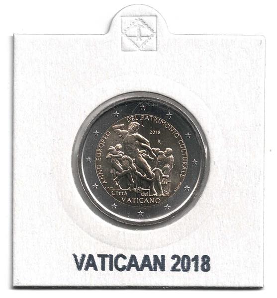 Grote foto vaticaan 2 euro 2018 cultureel erfgoed in munthouder verzamelen munten overige