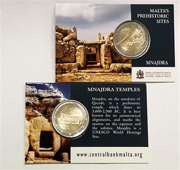 Grote foto malta 2 euro 2018 mnajdra tempels coincard verzamelen munten overige