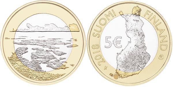 Grote foto finland 5 euro 2018 finse archipel verzamelen munten overige