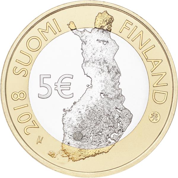 Grote foto finland 5 euro 2018 tammerkoski proof verzamelen munten overige