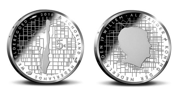Grote foto nederland 5 euro 2018 schokland zilver proof verzamelen munten overige