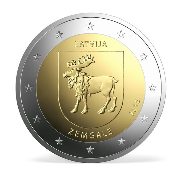 Grote foto letland 2 euro 2018 semgallen zemgale verzamelen munten overige