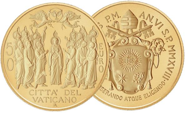 Grote foto vaticaan 20 euro en 50 euro 2018 goud proof verzamelen munten overige