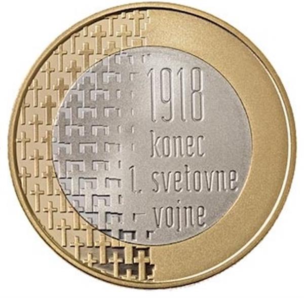 Grote foto sloveni 3 euro 2018 einde eerste wereldoorlog verzamelen munten overige