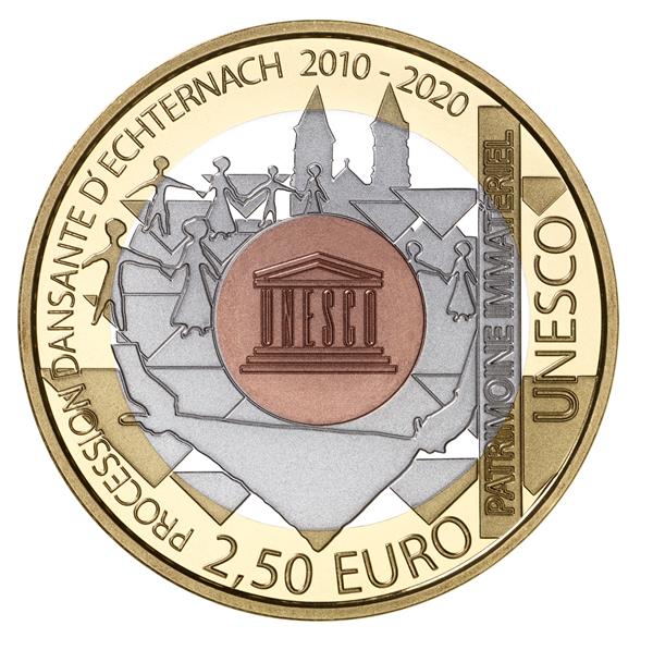 Grote foto luxemburg 3 x 2 5 euro 2018 2019 2020 unesco verzamelen munten overige