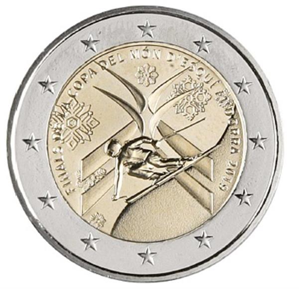 Grote foto andorra 2 euro 2019 wereldbekerfinales alpineski n verzamelen munten overige