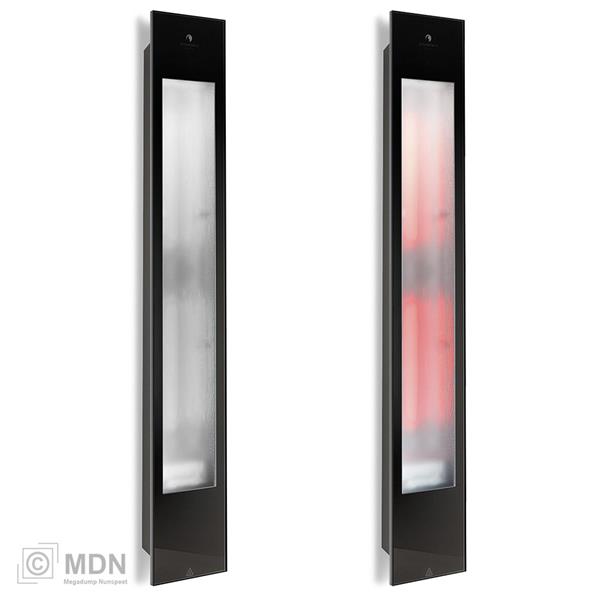 Grote foto sunshower square solo black opbouw infrarood beauty en gezondheid zonnebanken