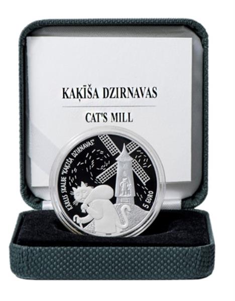 Grote foto letland 5 euro 2019 de gelaarsde kat verzamelen munten overige