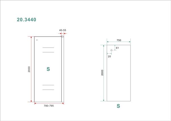 Grote foto saniflex zijwand voor schuif nisdeuren 800x2000 8mm nano doe het zelf en verbouw sanitair