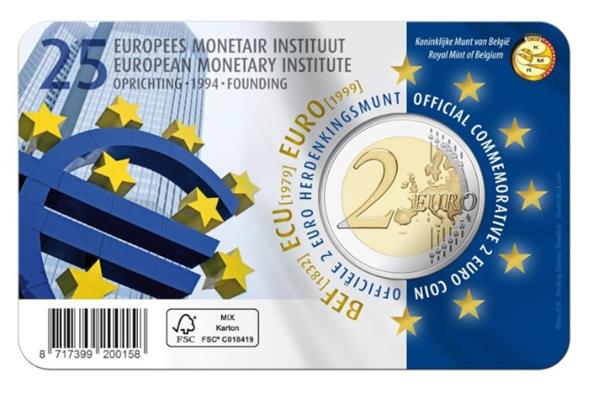 Grote foto belgi 2 euro 2019 emi coincard frans verzamelen munten overige