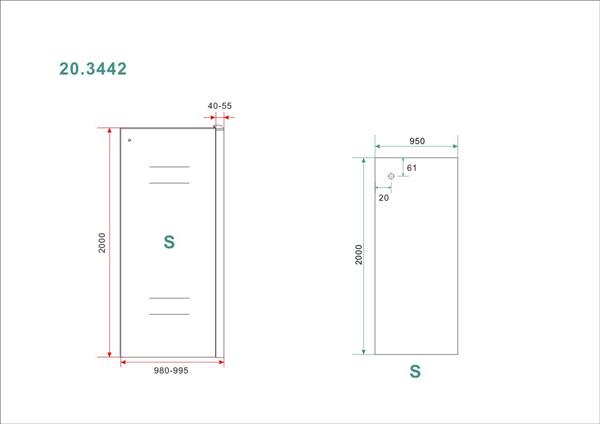 Grote foto saniflex zijwand voor schuif nisdeuren 1000x2000 8mm nano doe het zelf en verbouw sanitair