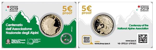 Grote foto itali 5 euro 2019 alpen verzamelen munten overige
