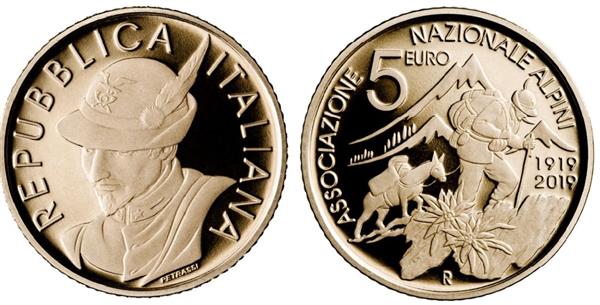 Grote foto itali 5 euro 2019 alpen verzamelen munten overige