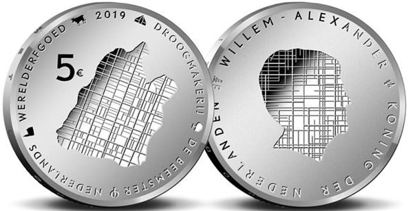 Grote foto nederland 5 euro 2019 beemster vijfje coincard bu verzamelen munten overige