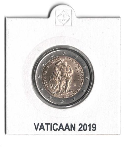 Grote foto vaticaan 2 euro 2019 restauratie sixtijnse kapel unc verzamelen munten overige