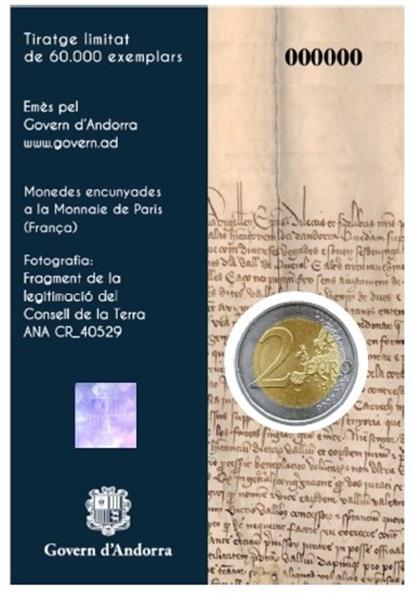 Grote foto andorra 2 euro 2019 600 jaar parlement van andorra verzamelen munten overige