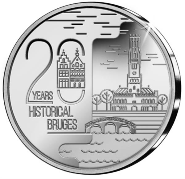 Grote foto belgi 20 euro 2020 de binnenstad van brugge verzamelen munten overige