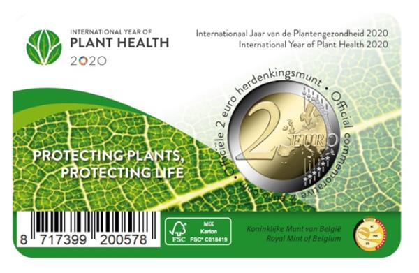 Grote foto belgi 2 euro 2020 plantgezondheid coincard frans verzamelen munten overige