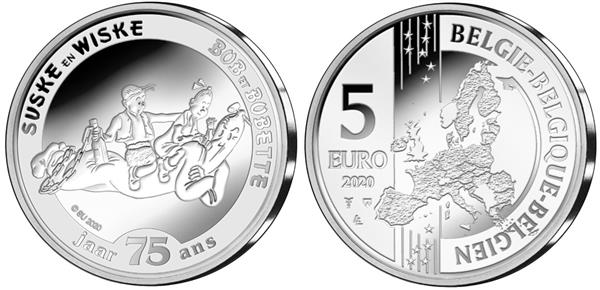 Grote foto belgi 5 euro 2020 suske en wiske verzamelen munten overige