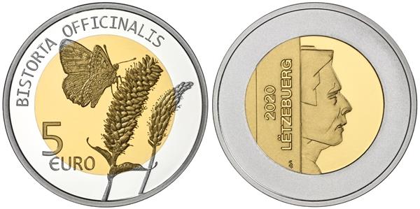Grote foto luxemburg 5 euro 2020 adderwortel verzamelen munten overige