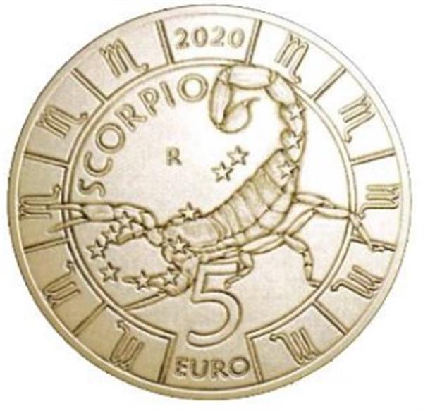 Grote foto san marino 5 euro 2020 zodiac schorpioen verzamelen munten overige