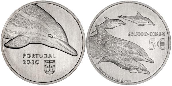 Grote foto portugal 5 euro 2020 dolfijn verzamelen munten overige