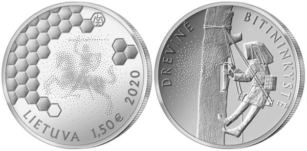 Grote foto litouwen 1 5 euro 2020 boombijenteelt verzamelen munten overige