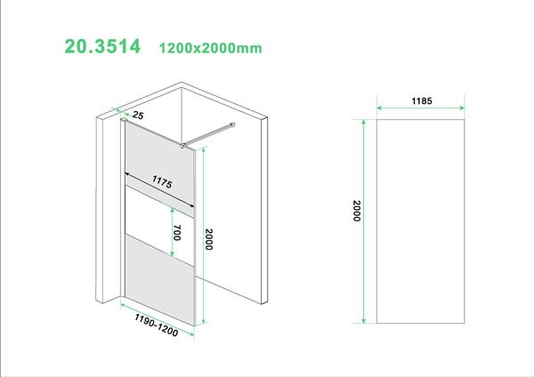 Grote foto slim glasplaat ged.mat rookglas 1200x2000 8mm nano doe het zelf en verbouw sanitair