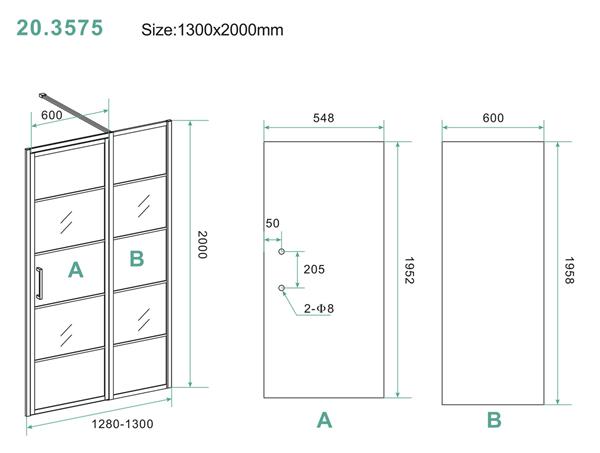 Grote foto horizon nisdeur r l met vast deel 130cm 8mm nano doe het zelf en verbouw sanitair