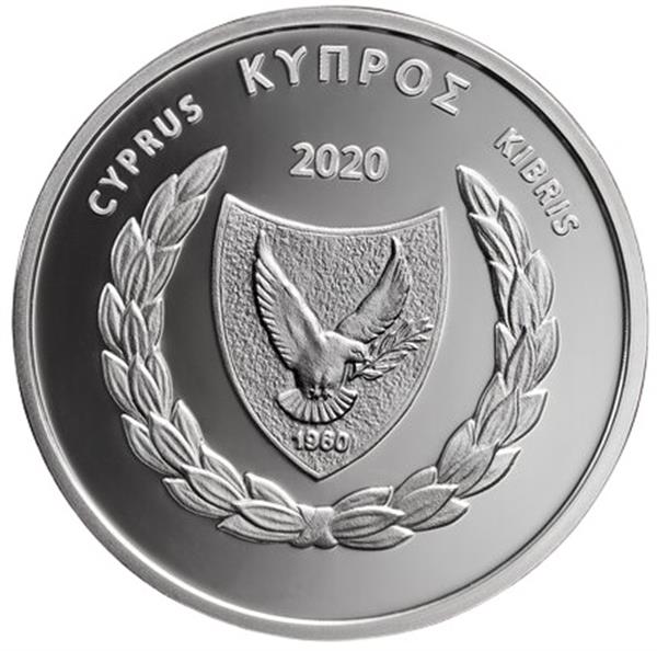 Grote foto cyprus 5 euro 2020 leda en de zwaan verzamelen munten overige